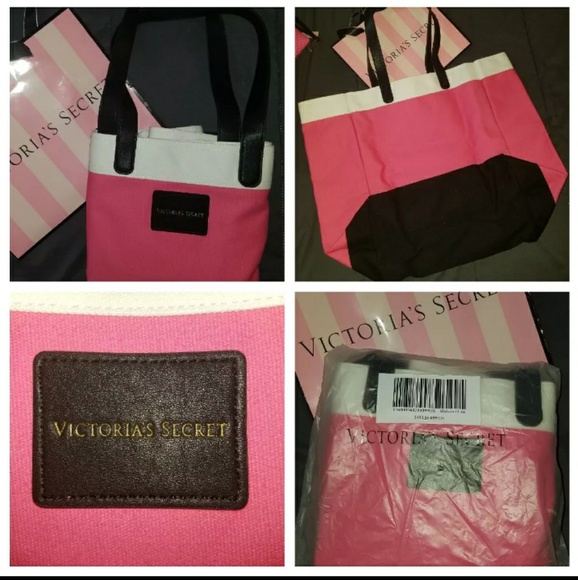 👜VICTORIA'S SECRET LARGE PINK TOTE BAG! BNIP!!👜 - Picture 2 of 4